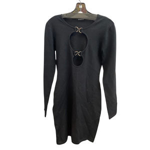 MINNIEROSE Black Mini Dress - No Size - Cutout Sweater Dress